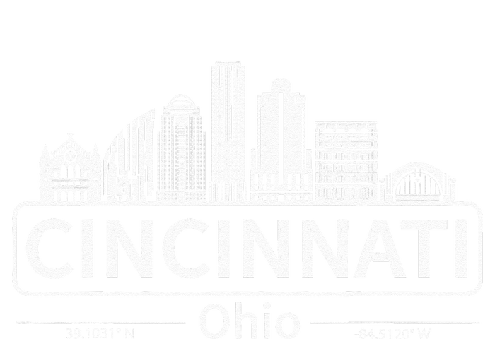 Cincinnati Ohio Skyline Travel To Cincinnati High Crown Mesh Back Trucker Hat