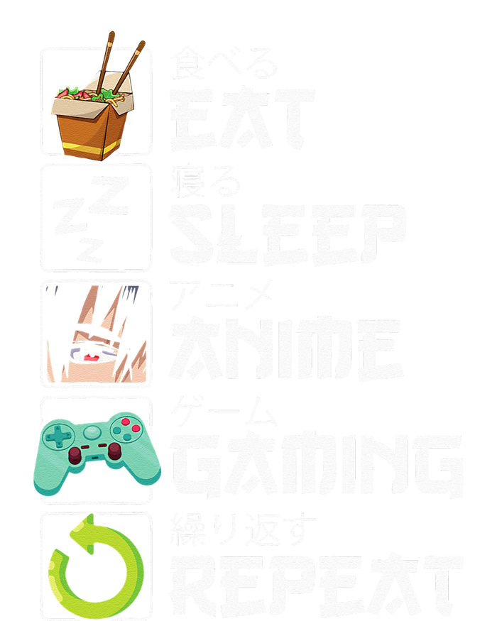 Eat Sleep Anime Gaming Repeat Kawaii Otaku Anime Manga T-Shirt