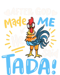 After God made Me He Said Ta Da Funny Chicken High Crown Mesh Back Trucker Hat