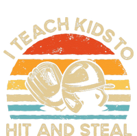 I Teach Kids To Hit And Steal Funny Retro Vintage Baseball Hoodie