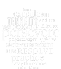 Persevere Word Art Strong Women Men Achievers Inspirational Kids Long Sleeve Shirt