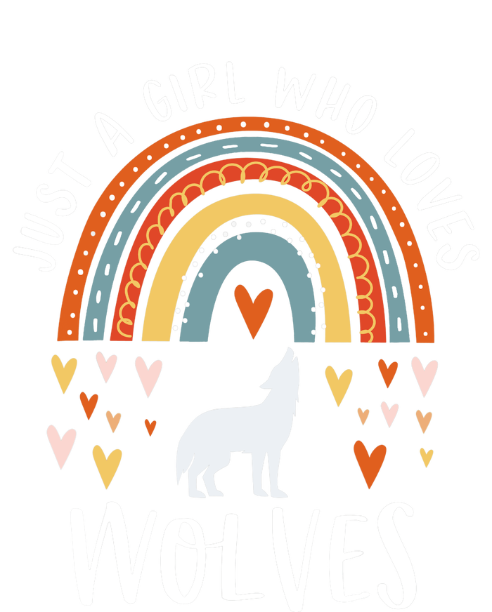 Just A Girl Who Loves Wolves Rainbow Gifts For Wolf Lover Cooling Performance Crew T-Shirt