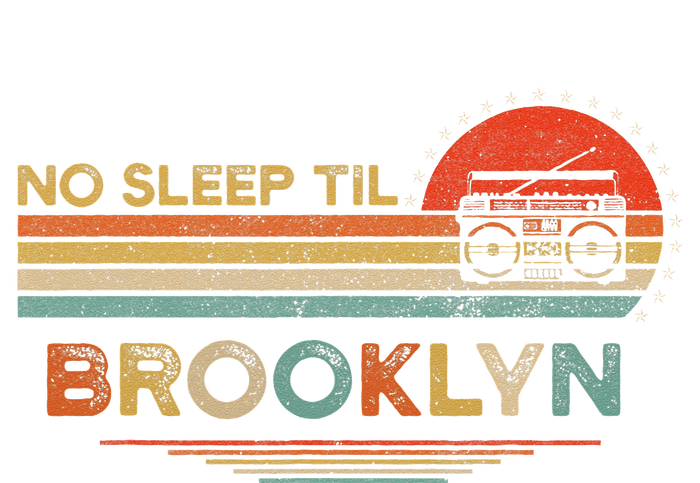 No Sleep Til Brooklyn Old School Portable Stereo Retro Ladies PosiCharge Competitor Racerback Tank