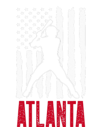 Vintage Atlanta American Flag Distressed Baseball T-Shirt