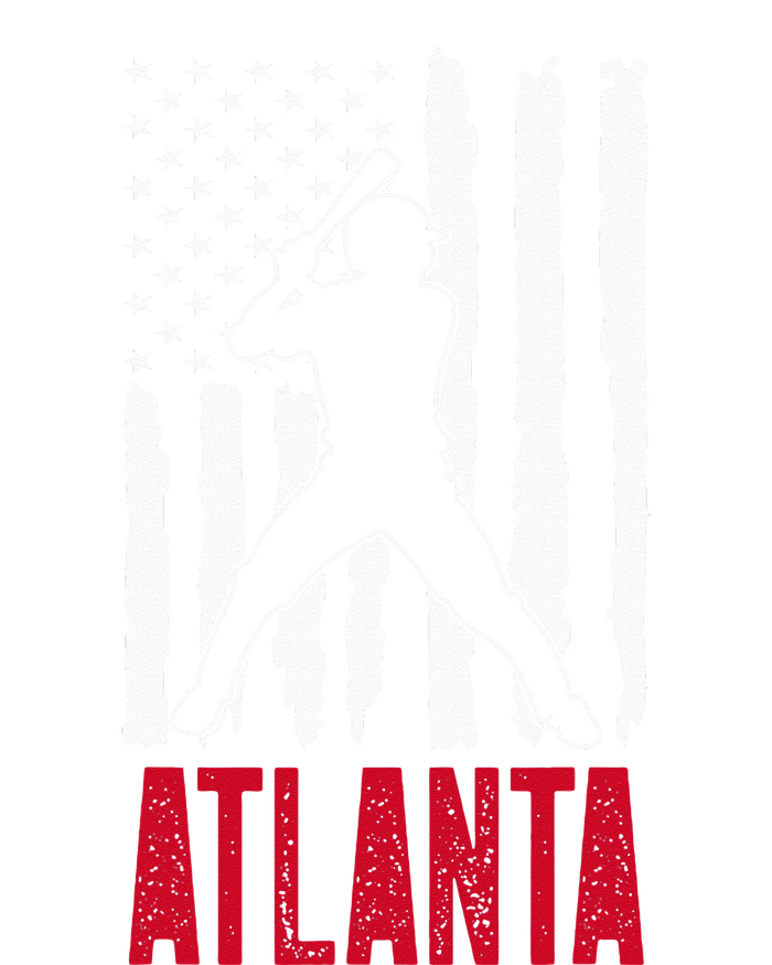 Vintage Atlanta American Flag Distressed Baseball T-Shirt