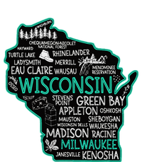 Wisconsin Green Bay Osseo Kenosha Racine Milwaukee Map Women's Perfect Tri Tunic Long Sleeve Shirt