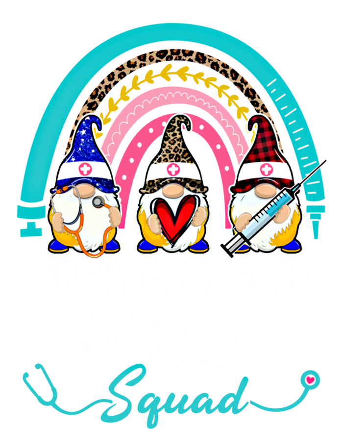 Nurse Squad Leopard Rainbow Gnome Orthopaedic Nurse Funny Gift T-Shirt