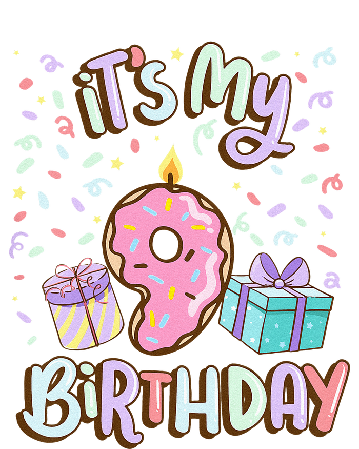 Kids Its My 9th Birthday Cake Donut 9 Year Old Confetti 16 in Basic Backpack