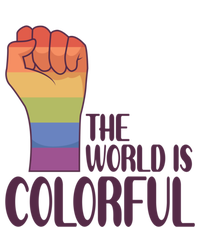 The World Is Colorful Gay Queer Couple Rainbow Lgbtq Pride Gift Tall T-Shirt