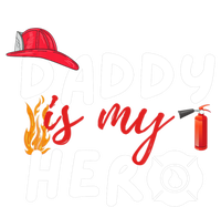 Daddy Is My Hero Funny Future Firefighter Fire Funny Gift Striped Beanie with Solid Band