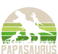 Funny Grandpa S Papasaurus Dinosaur 2 Kids Fathers Day Cropped Pullover Crew