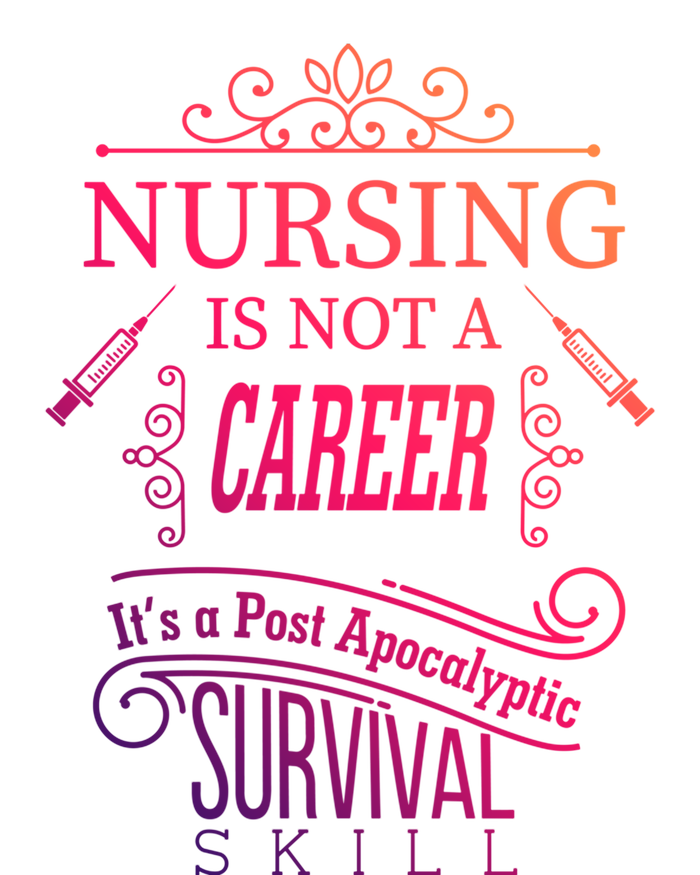 Nursing Is A Post Apocalyptic Survival Skill Funny Gift Women's Tri-Blend 3/4-Sleeve Raglan Shirt