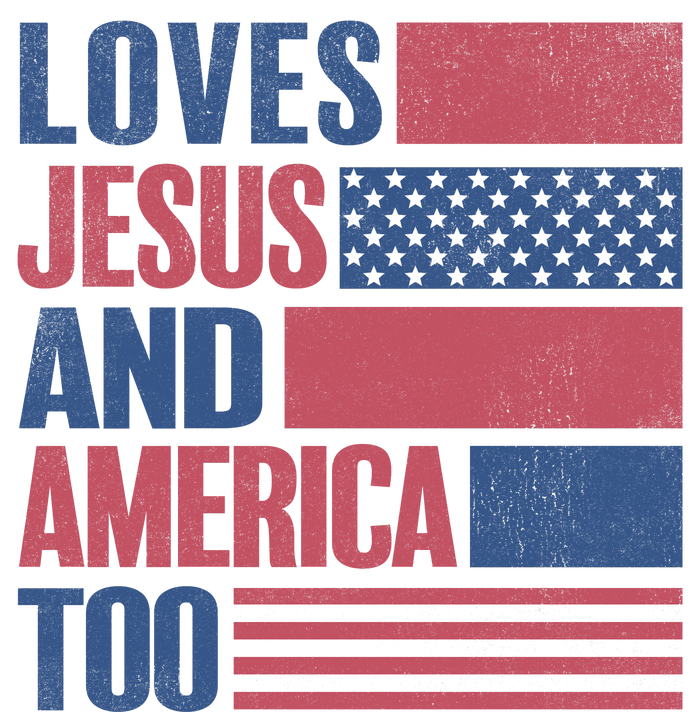 Love Jesus America Too Ladies Essential Flowy Tank