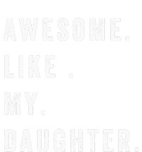 Awesome Like My Daughters Fathers Day Funny Family Humor Stripe Pom Pom Beanie