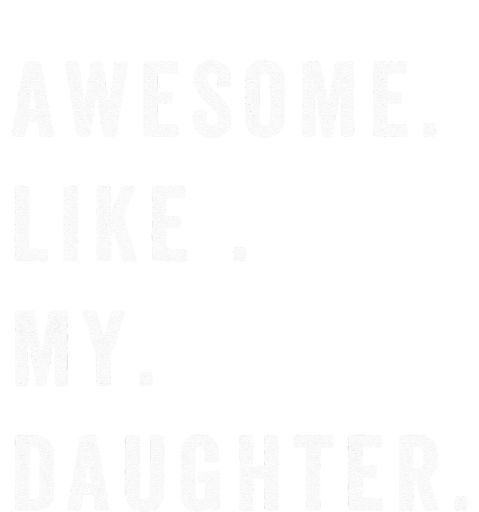 Awesome Like My Daughters Fathers Day Funny Family Humor Stripe Pom Pom Beanie