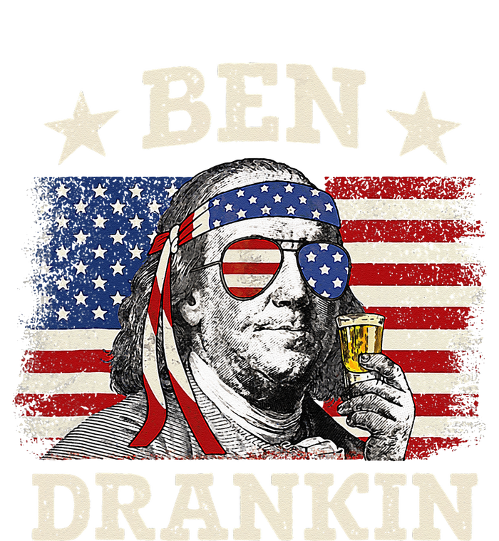 Ben Drankin Benjamin Franklin 4th Of July Funny Drinking T-Shirt