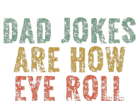 Dad Jokes Are How Eye Roll Funny Dad Gift Papa Father Day Women's Long Sleeve Flannel Pajama Set 