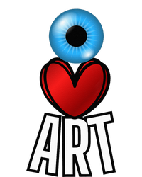 Eye Love Art With A Blue Eyeball A Heart And Word Art Softstyle Adult Sport Polo