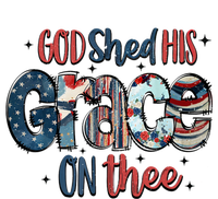 God Shed His Grace On Thee 4th Of July Groovy Patriotic Snapback Five-Panel Rope Hat