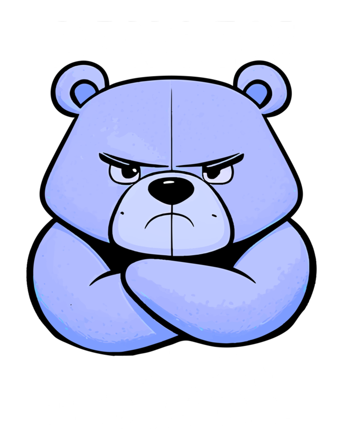 Funny Grumpy Bear Attention! Dad Is In A Bad Mood Great Gift Women's T-Shirt