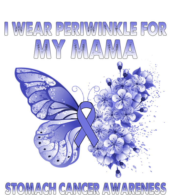 Butterfly I Wear Periwinkle For My Mama Stomach Cancer Gift Sustainable Beanie