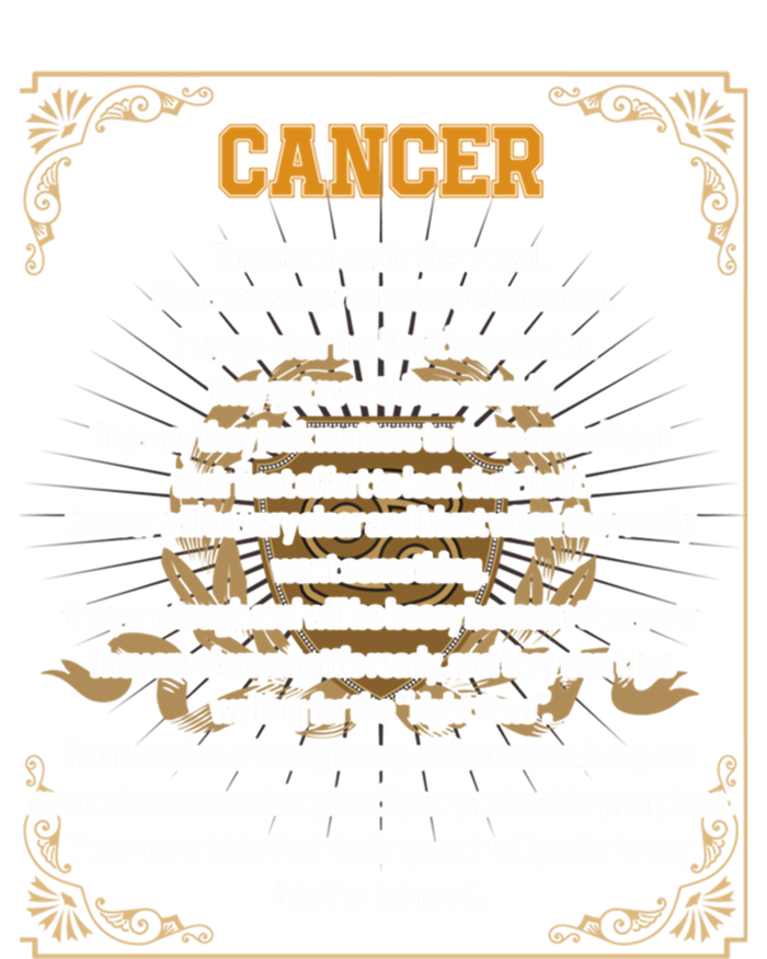 Cancer Facts Zodiac Sign Awesome Horoscope Birthday Gift Canvas