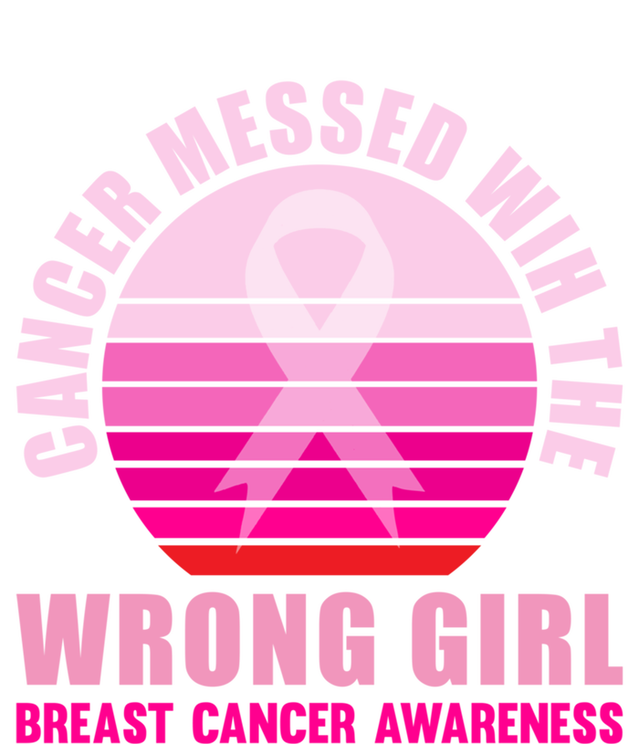 Cancer Messed Wih The Wrong Breast Cancer Awareness Great Gift Ladies Essential Tank