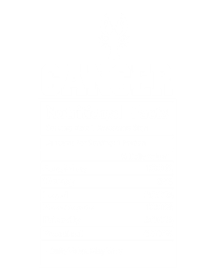 Cancer Nutritional Facts Horoscope Zodiac Astrology Sign Gift T-Shirt