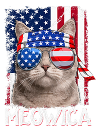 Funny Cat Lover 4th Of July Meowica American Flag T-Shirt