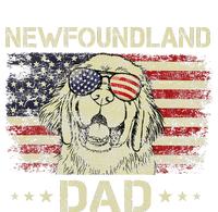 Newfoundland Dad Dog Lovers American Flag 4th Of July Ladies Long Sleeve Shirt