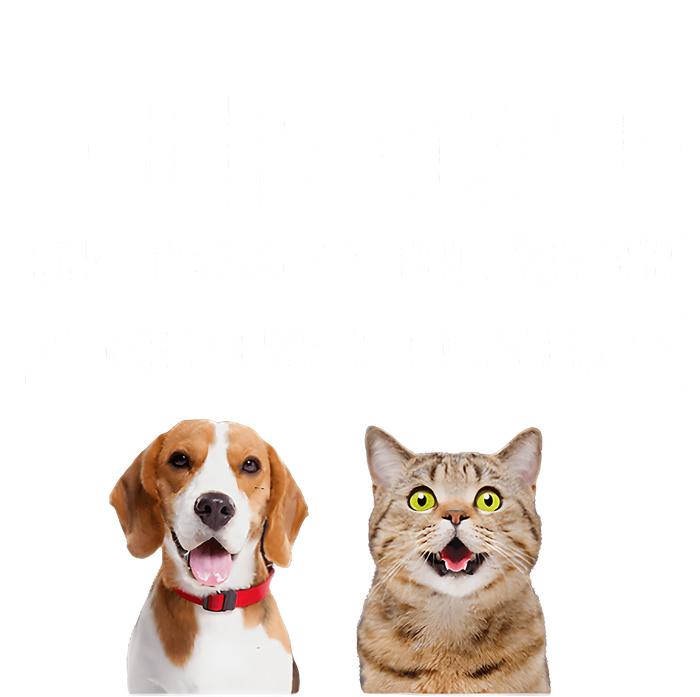 Fur Dad The Man The Myth Men Gift Funny Dog Cat Fathers Day Ladies Long Sleeve Shirt