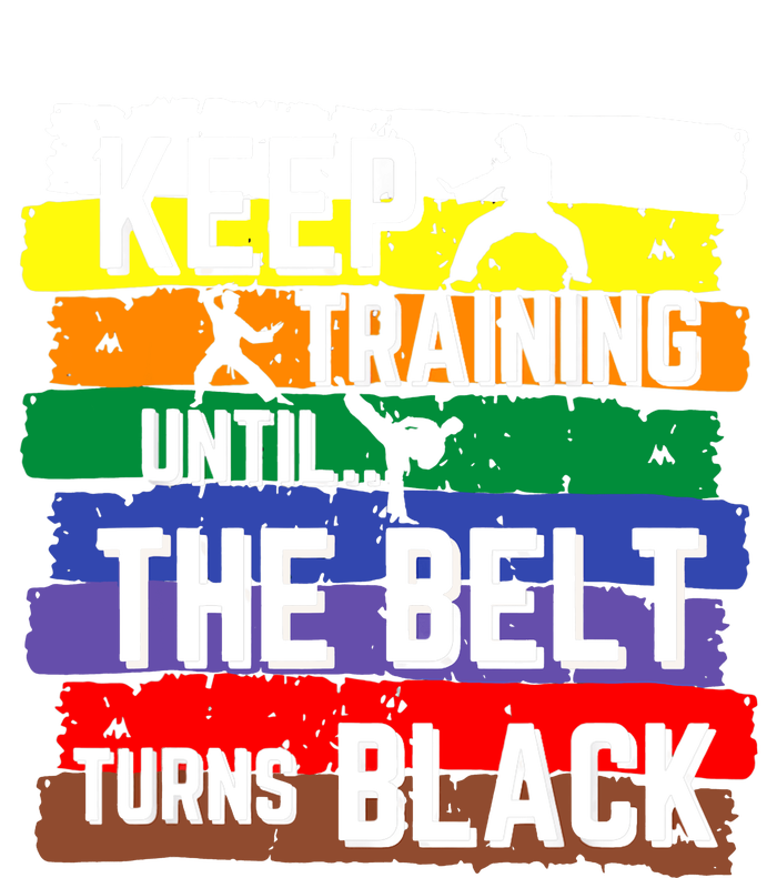 Karate Gifts Keep Training Until The Belt Turns Black Girl Hoodie