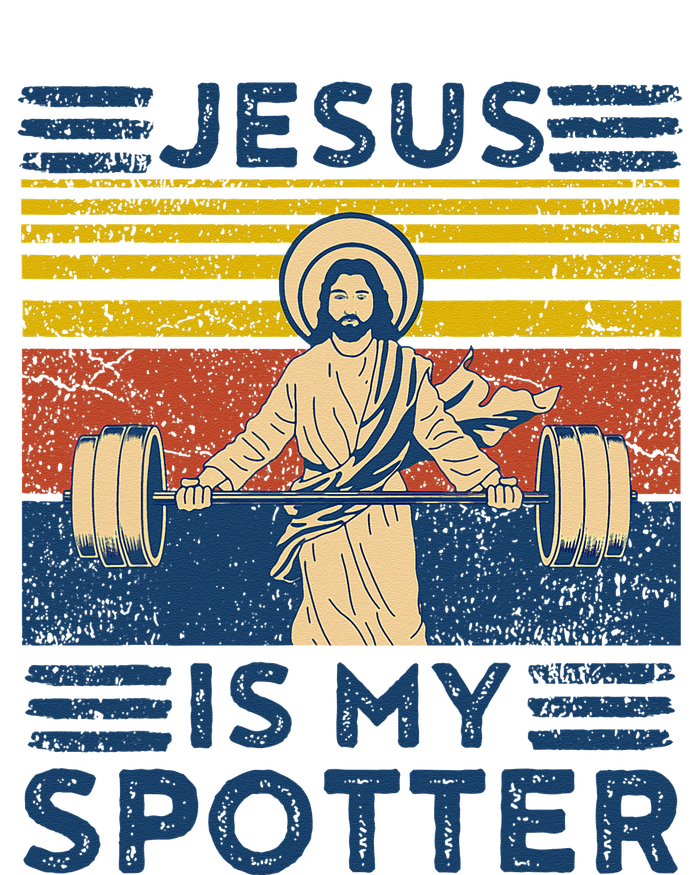 Funny Gym Jesus Is My Spotter Funny Workout Jesus Knit Cap Winter Beanie