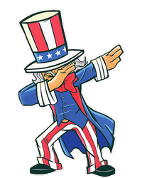 Funny Dancing Dabbing Uncle Sam 4th of July T-Shirt