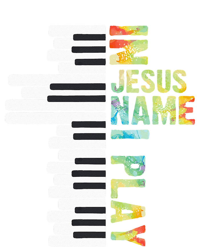 In Jesus Name I Play Piano Christian Music Vintage Zip Tote Bag