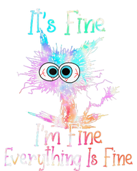 Its Fine Im Fine Everything Is Fine Tie Dye Cat Kids Sweatshirt