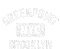 Greenpoint Brooklyn NYC Gym Style Distressed White Print Drawstring Bag