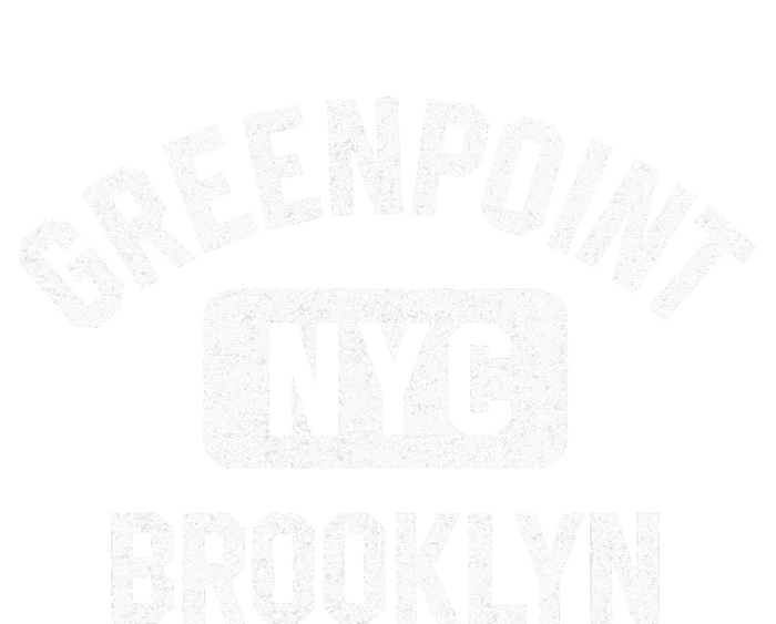 Greenpoint Brooklyn NYC Gym Style Distressed White Print Drawstring Bag