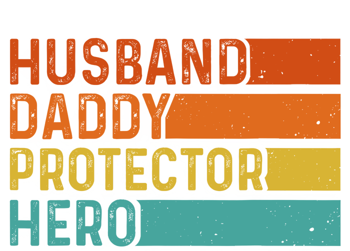 Retro Husband Daddy Protector Hero Fathers Day For Dad Striped Beanie with Solid Band