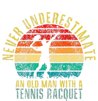 Never Underestimate An Old Man With A Tennis Racquet Retro Women's Tri-Blend 3/4-Sleeve Raglan Shirt