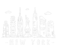 NYC New York City Manhattan Skylines Statue Of Liberty Cloud T-Shirt