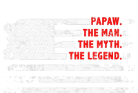 Papaw The Man Myth Legend American USA Flag Father’s Day Women's Crop Top Tee