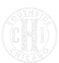 Southside Chicago Vintage Sign Distressed White Print Women's Racerback Tank