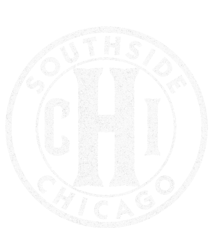 Southside Chicago Vintage Sign Distressed White Print Women's Racerback Tank