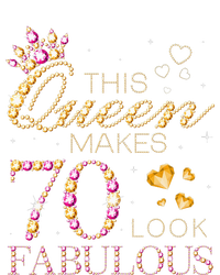 This Queen Makes 70 Look Fabulous 70th Birthday Queen B Day High Crown Mesh Back Trucker Hat