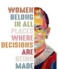 Women Belong In All Places Ruth Bader Ginsburg RBG Valucap Bio-Washed Visor