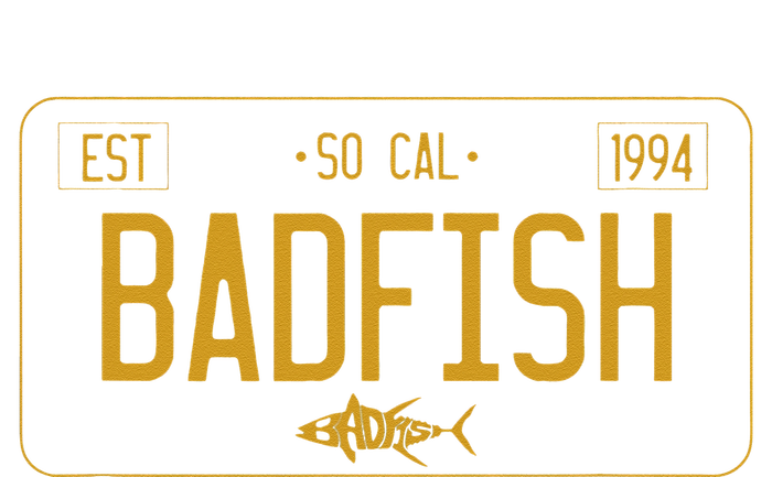 SoCal Badfish License Plate Women's Racerback Cropped Tank