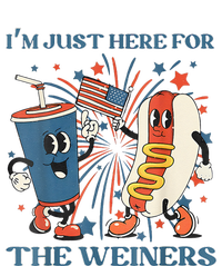 Womens Hot Dog Im Just Here For The Wieners 4Th Of July T-Shirt