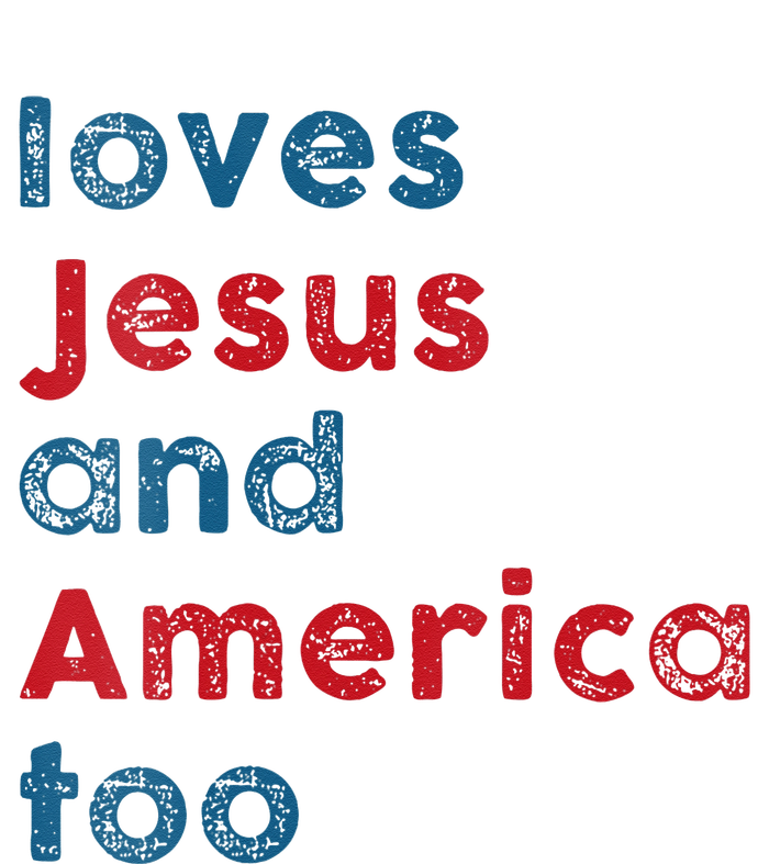 Womens Loves Jesus And America Too Patriotic  Proud Toddler Fine Jersey T-Shirt