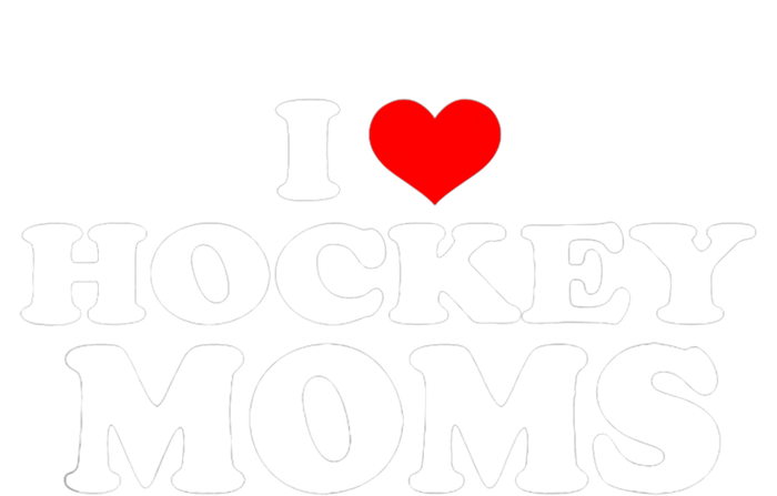 I Love Hockey Moms Funny Design Gift Pom Pom 12in Knit Beanie